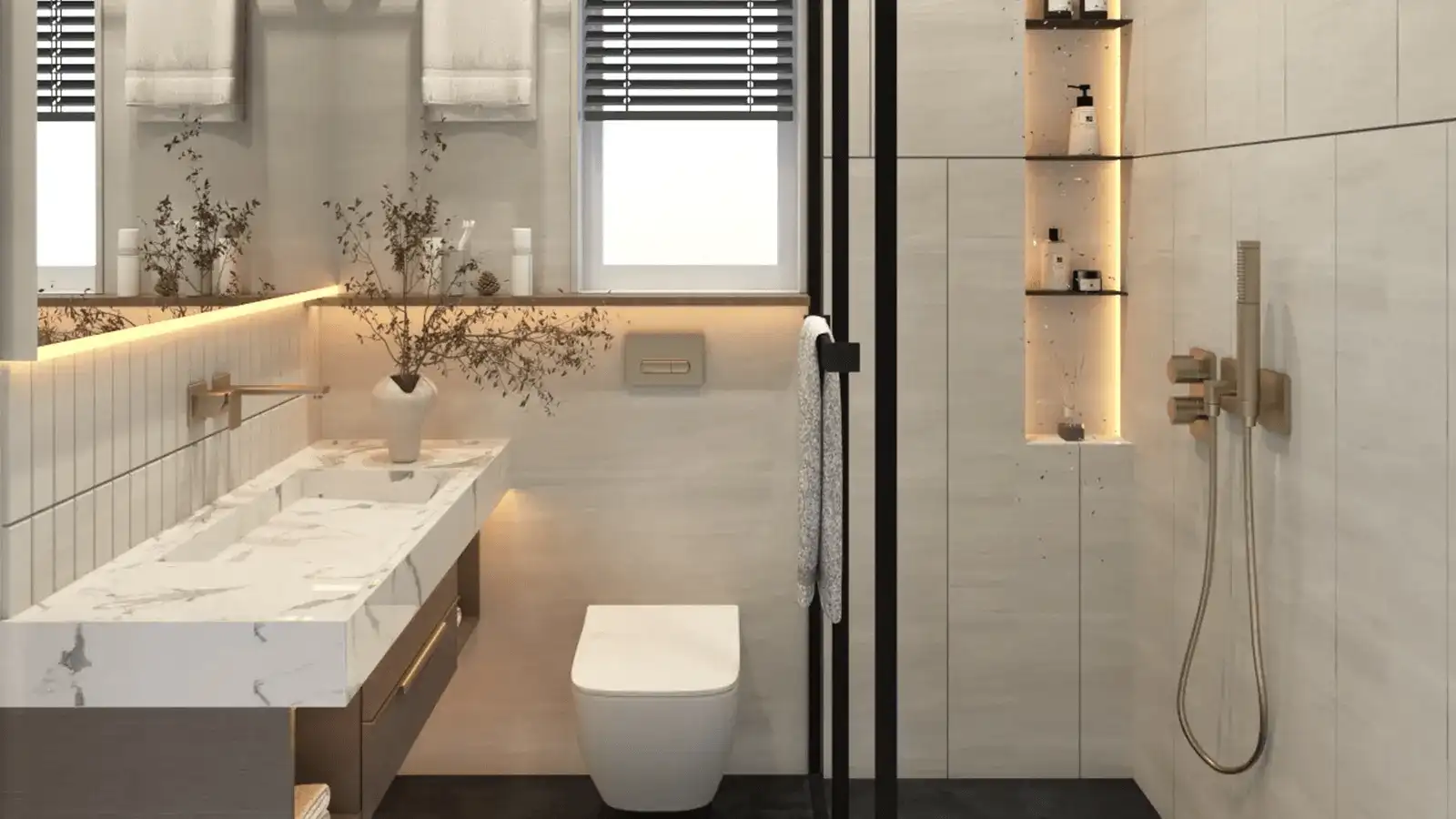 Luxury bathroom design with premium fittings for DRA Richburg East Tambaram Apartments